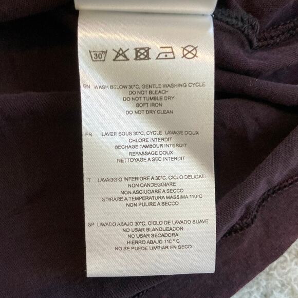 NWT Iro Polette Tank Top Small Shoulder Pads Stone Wash Crew Neck Black Red S - Picture 10 of 16